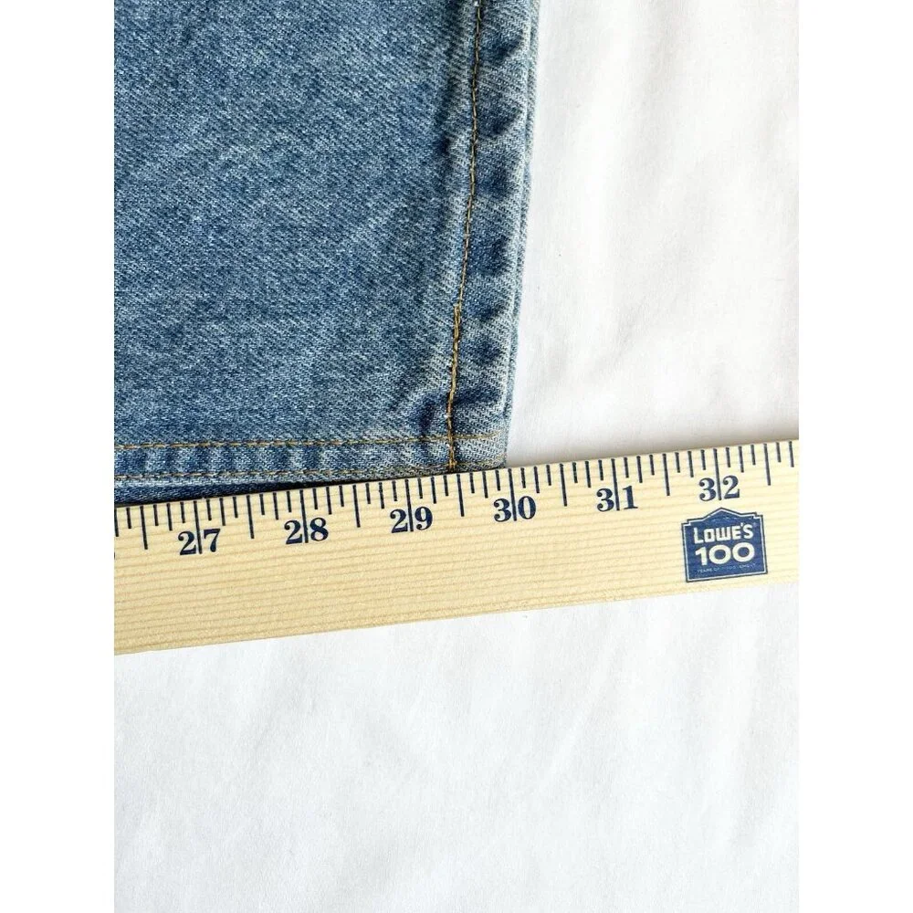 Levi’s 504 Vintage Leather Tag 46 X 30, Medium‎ Wash Relaxed Fit  (45X30 Actual)